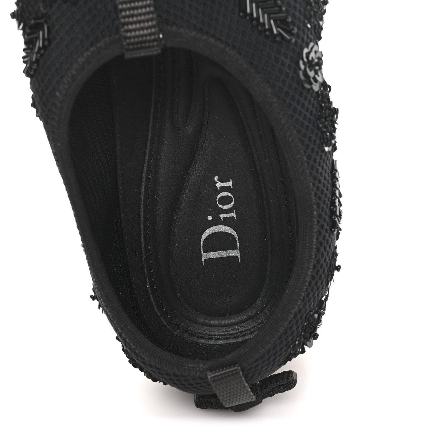 Technical Canvas Embellished Dior Fusion Sneakers 38.5 Black Pink Blue