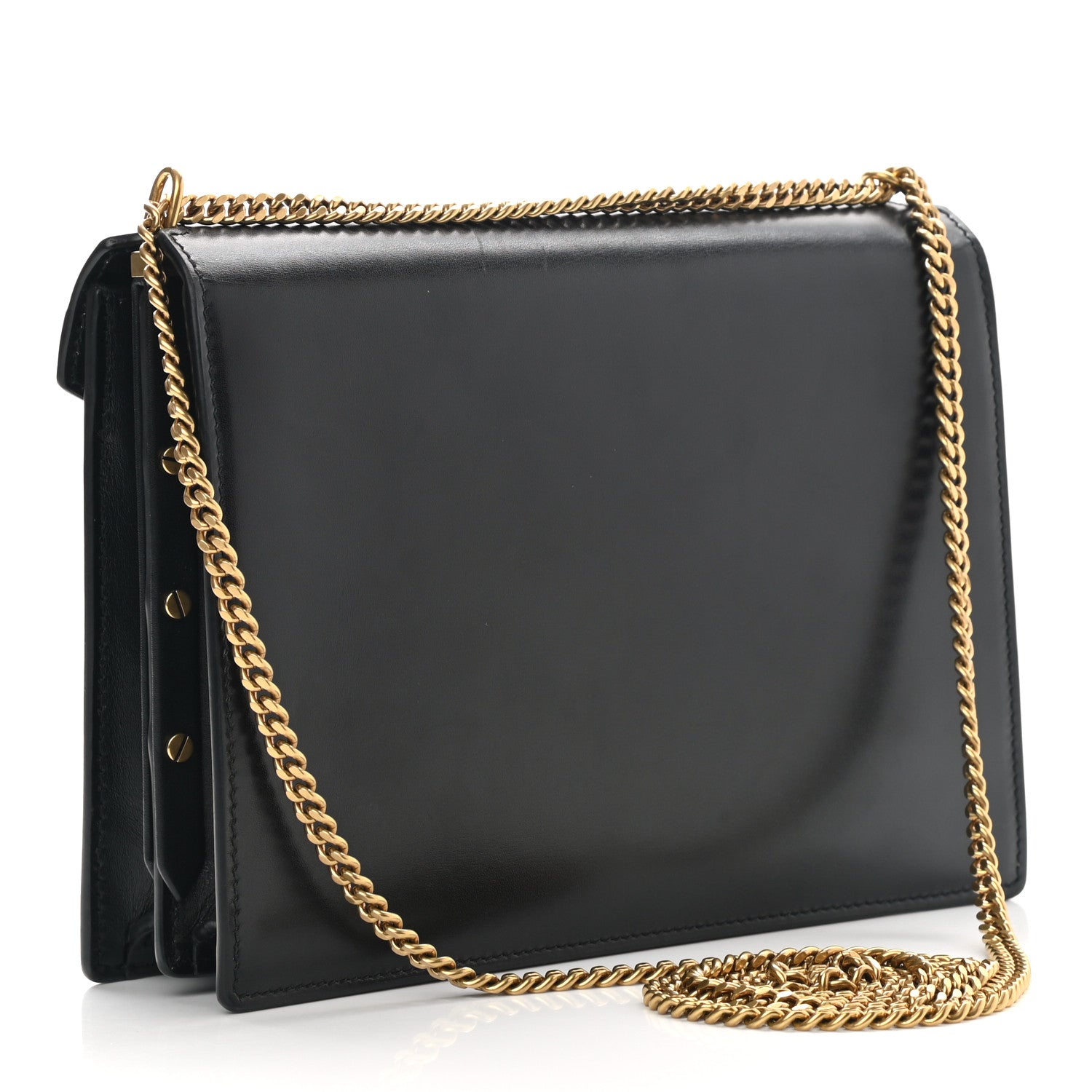 Saint Laurent Smooth Calfskin Monogram Cassandra Clasp Bag Black 3 of 10