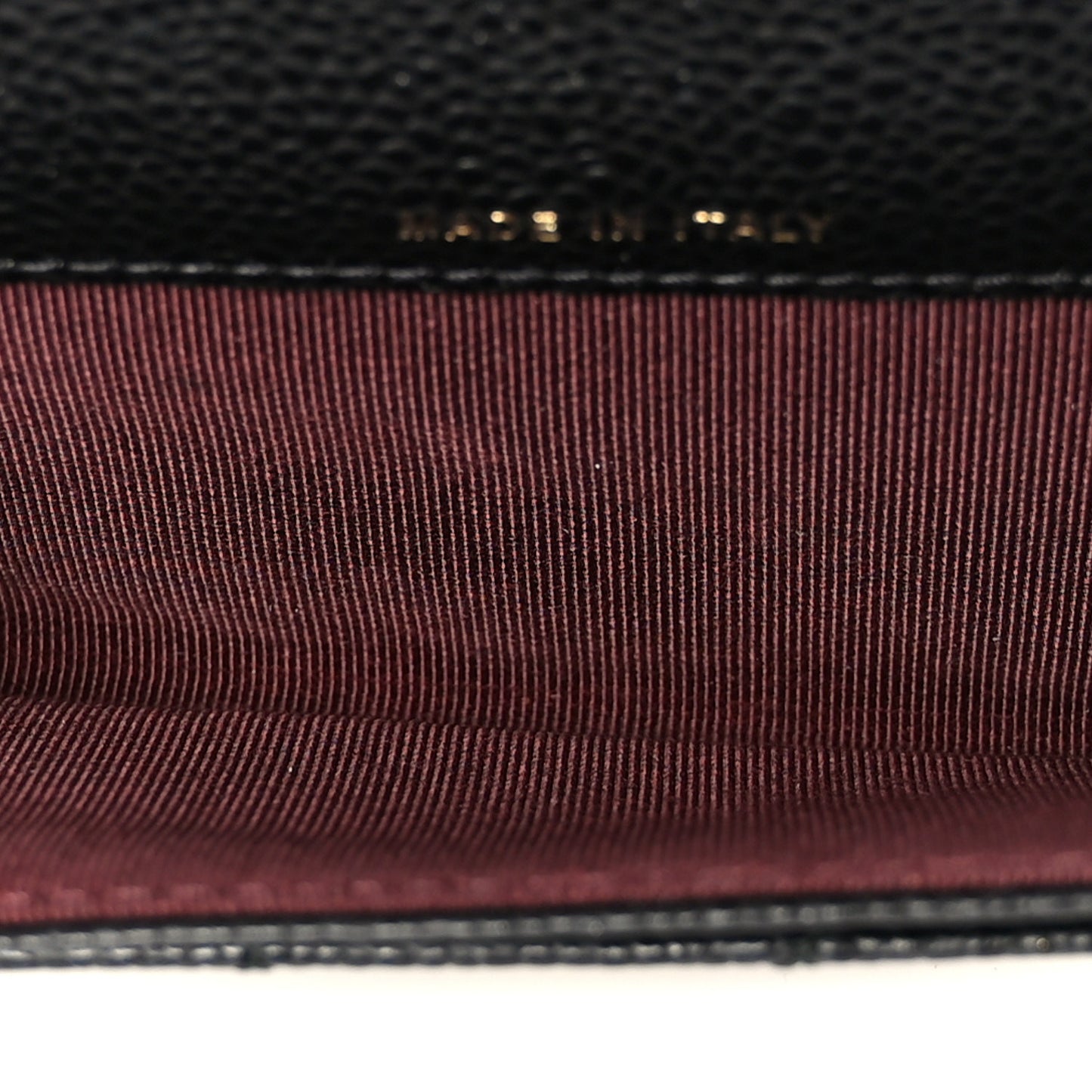 Caviar Quilted Flap Card Holder Black