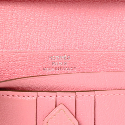 Hermes Chevre Mysore Bearn Compact Wallet Rose Confetti 6 of 7