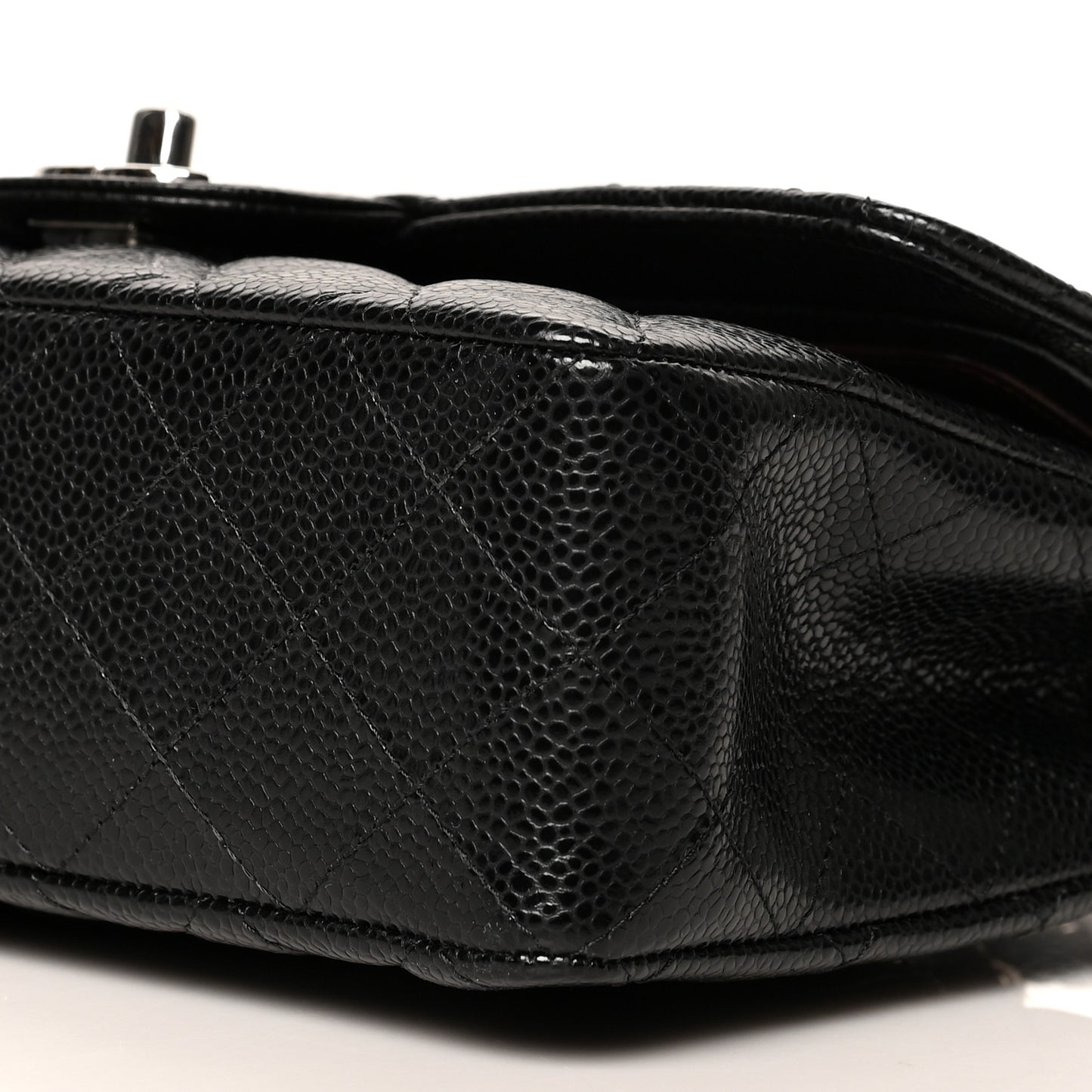 Caviar Quilted Small Double Flap Black