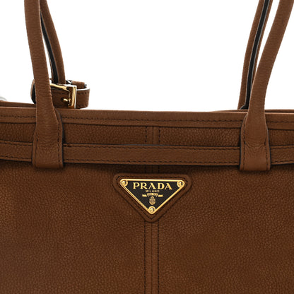 Prada Nubuck Triangle Medium Bonnie Shoulder Bag Cacao 7 of 9