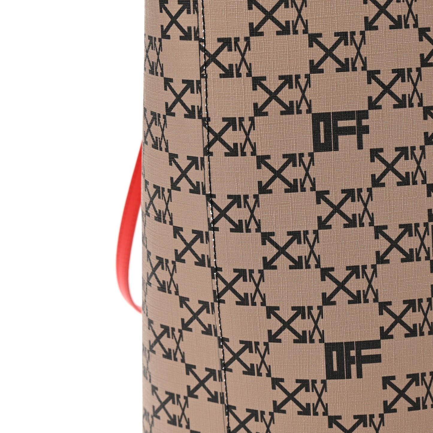 Coated Canvas Arrow Print Day Off Tote Bag Beige