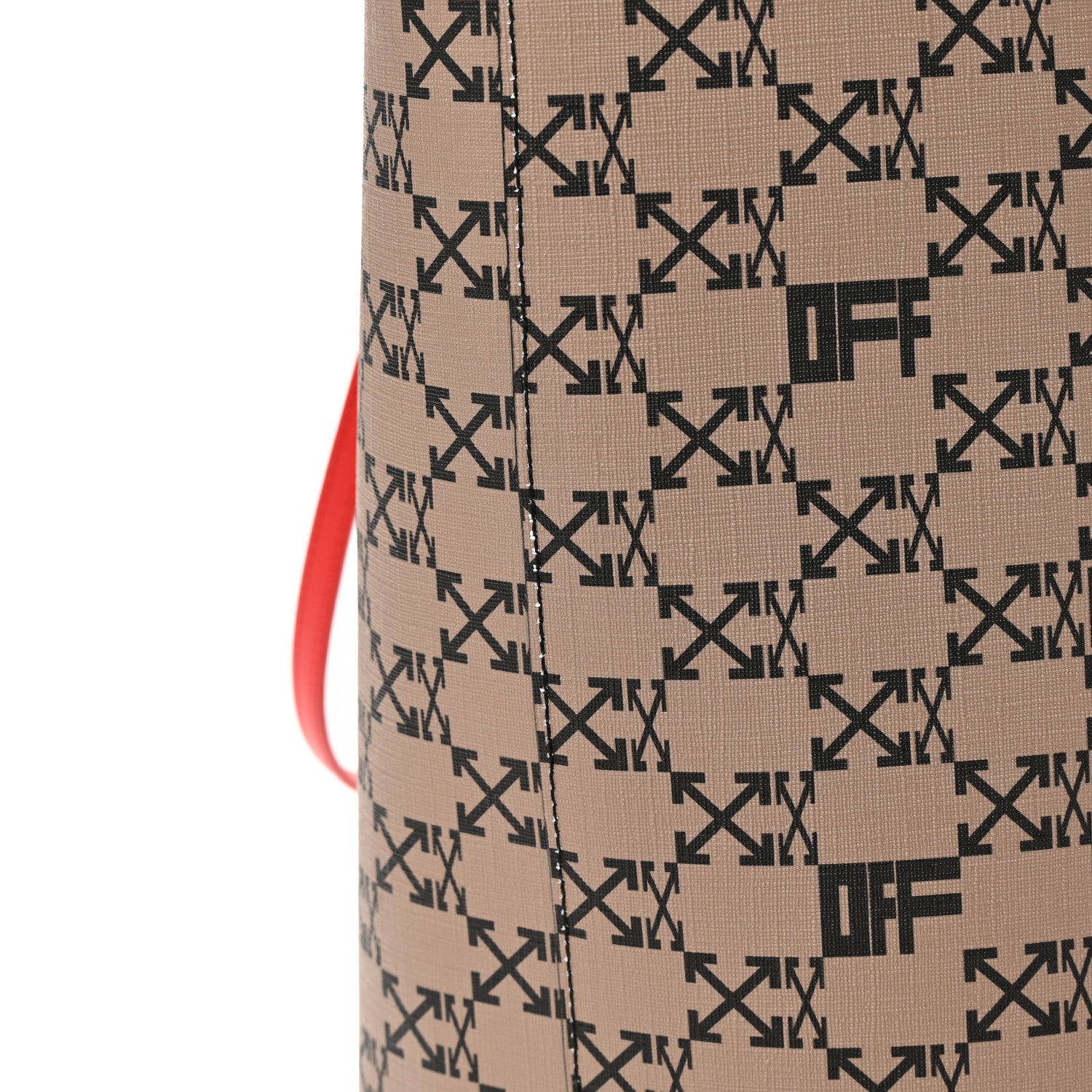 Off-White Coated Canvas Arrow Print Day Off Tote Bag Beige 15 of 16