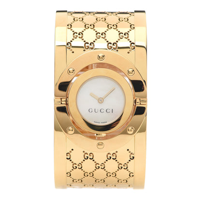 Gucci Stainless Steel Mother of Pearl 33mm Twirl Quartz Watch 1 of 5