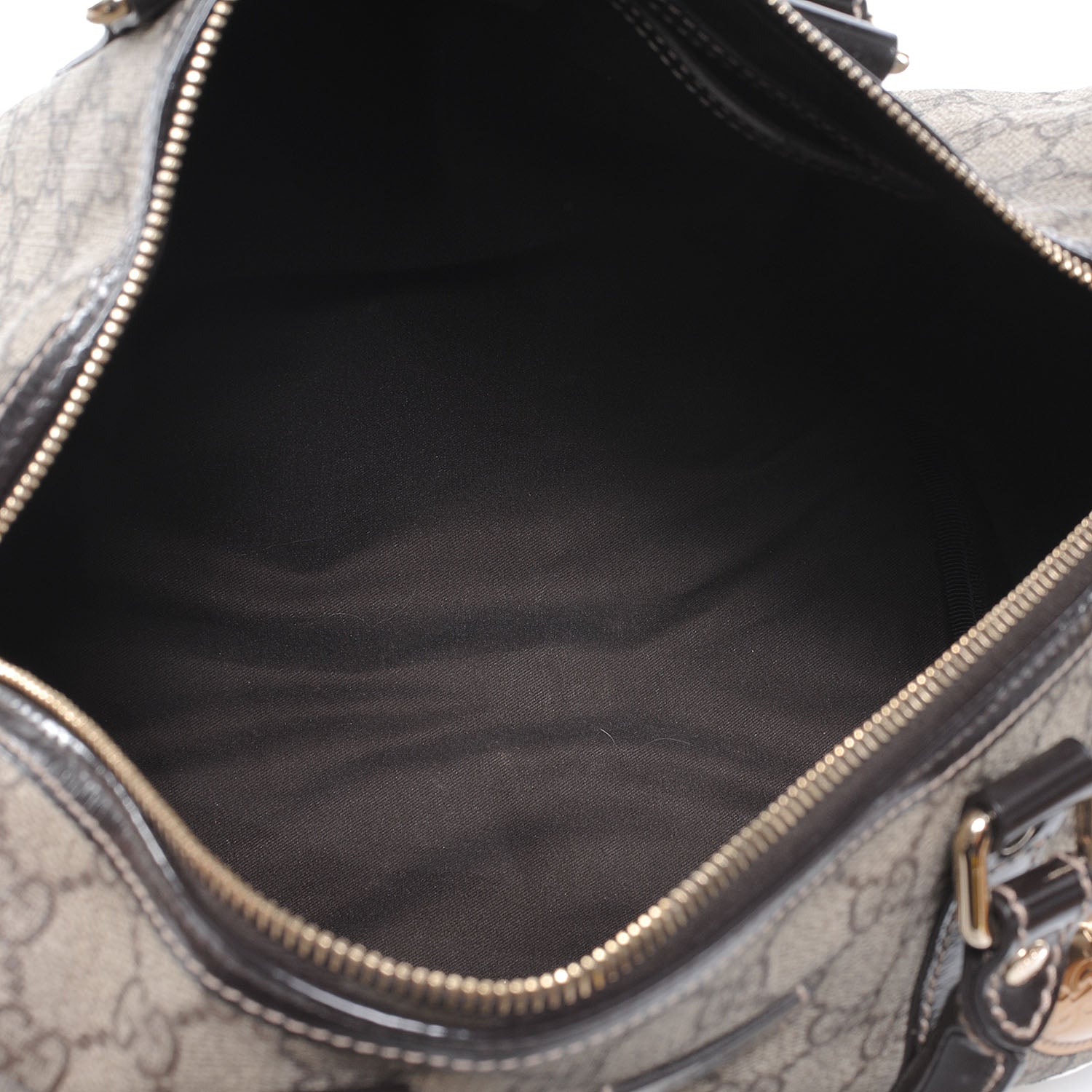 Gucci Monogram Guccissima Hearts Studded Medium Joy Boston Dark Brown 5 of 7