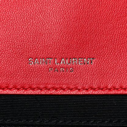 Saint Laurent Lambskin Patchwork Monogram Medium Jamie Red 6 of 13