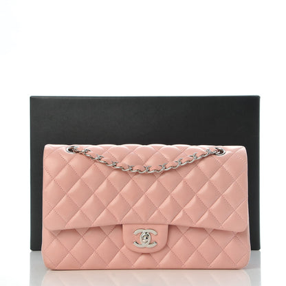 Chanel Lambskin Quilted Medium Double Flap Light Pink 14 of 14