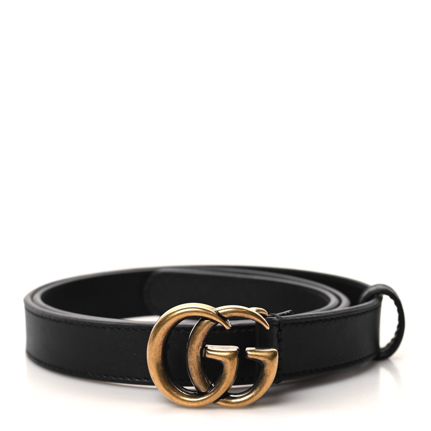 Gucci Calfskin Double G 20mm Belt 75 30 Black 1 of 5