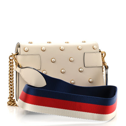 Gucci Nappa Pearl Studded Mini Queen Margaret Broadway Shoulder Bag Mystic White 3 of 11