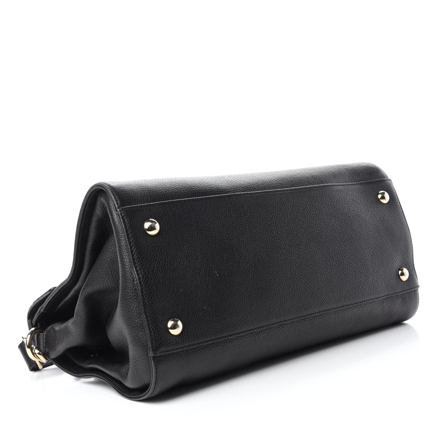 Calfskin Large Rosalie Satchel Black