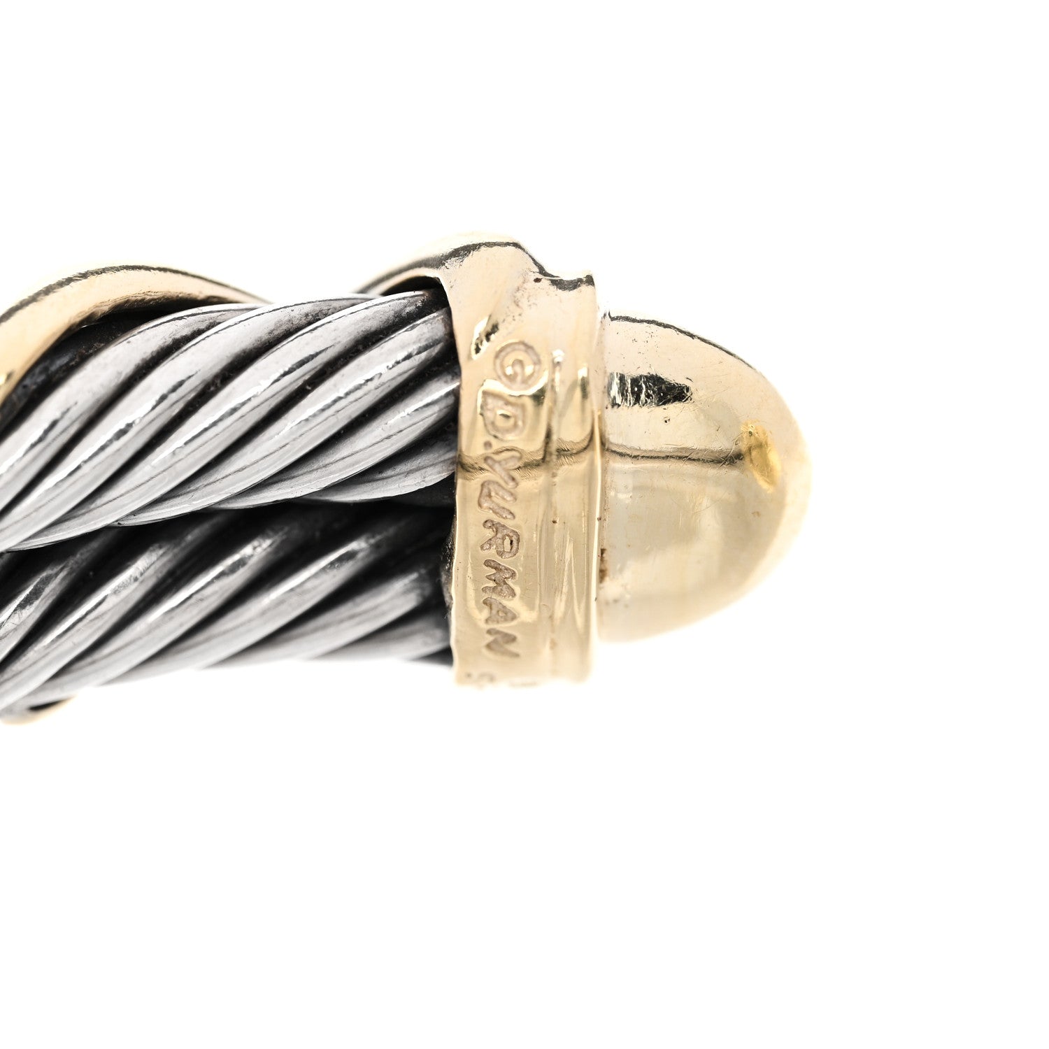 David Yurman Sterling Silver 14K Yellow Gold 10mm Double X