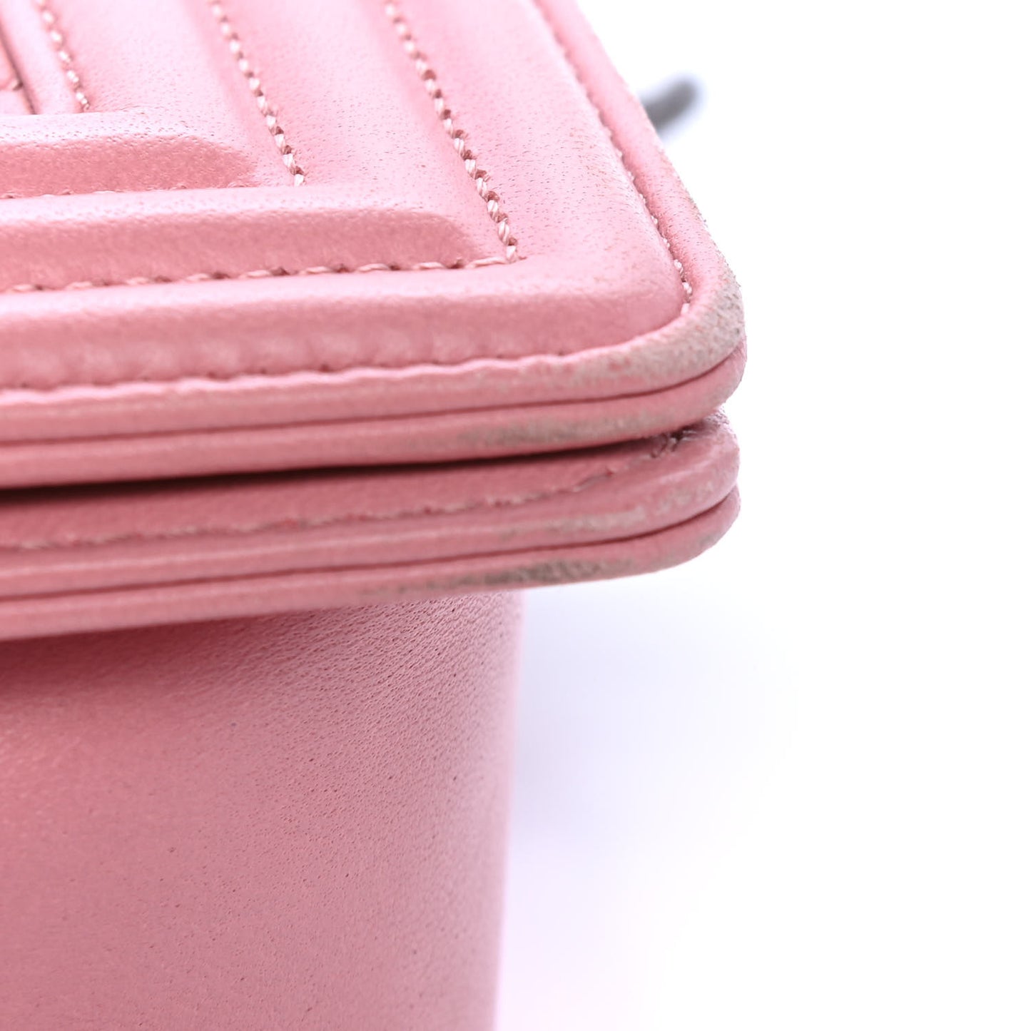 Lambskin Quilted New Medium Boy Flap Pink