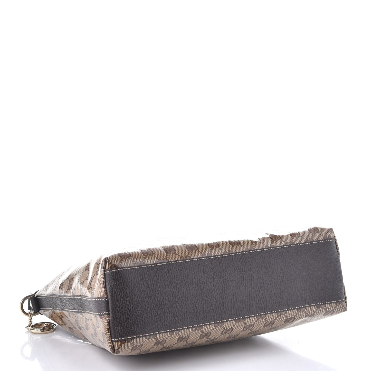 Crystal Monogram Hobo Dark Brown