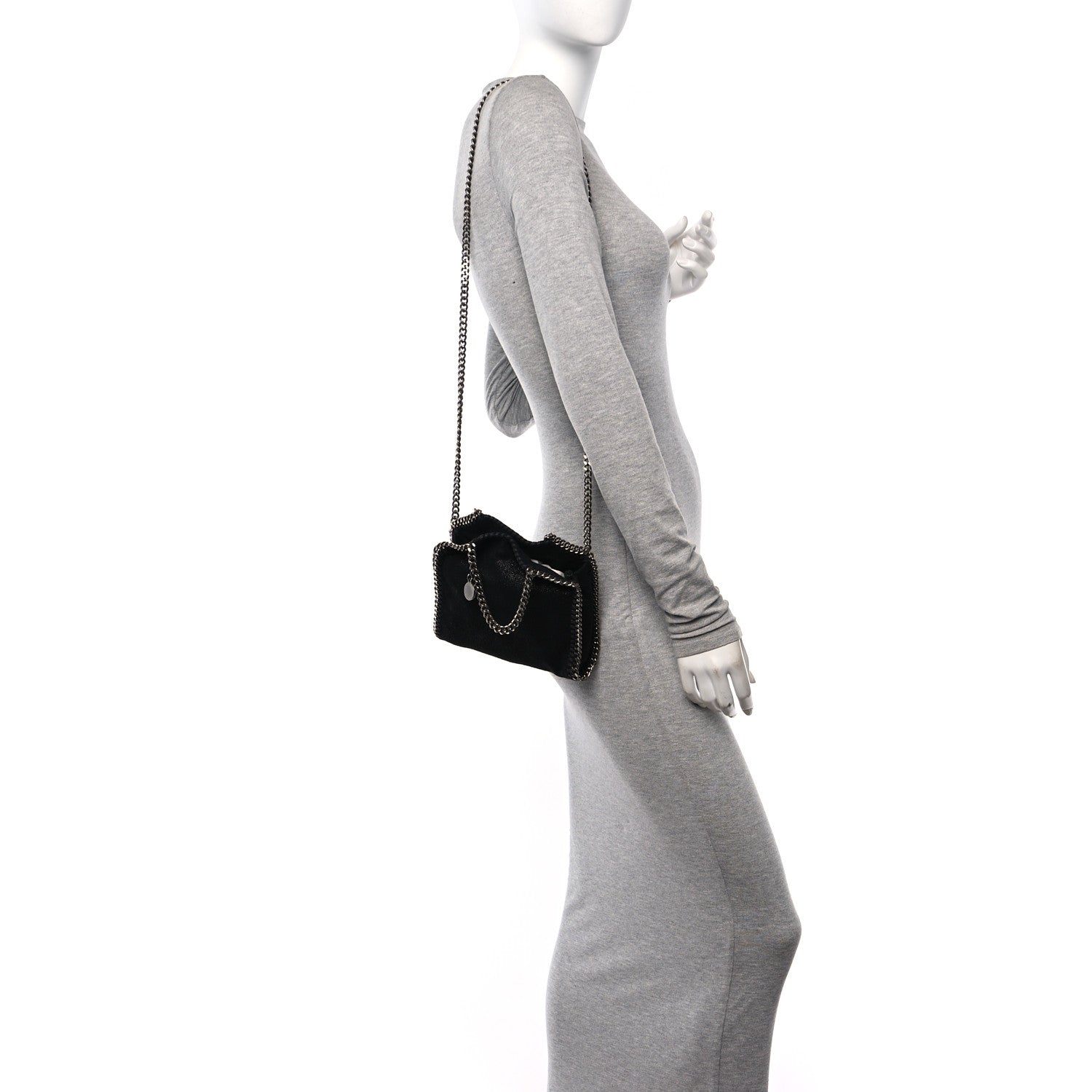 Stella McCartney Shaggy Deer Tiny Falabella Tote Black 2 of 9