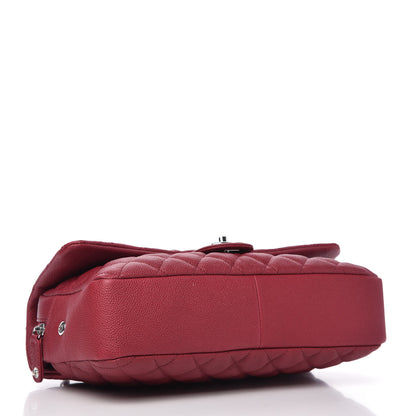 Chanel Caviar Quilted Jumbo Easy Flap Dark Pink 4 of 11