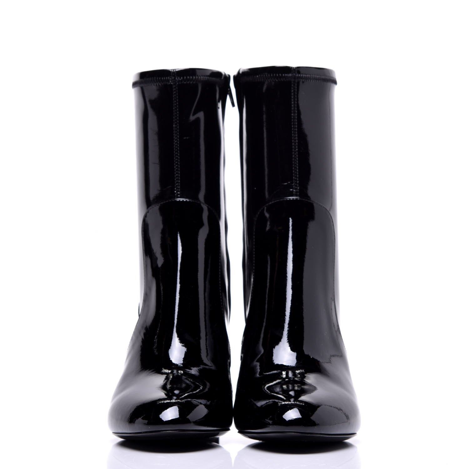 Louis Vuitton Patent Silhouette Ankle Boots 37 Black 2 of 8