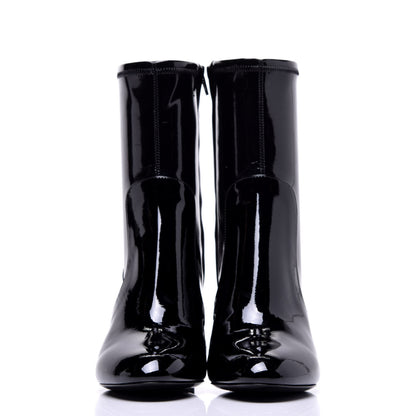 Louis Vuitton Patent Silhouette Ankle Boots 37 Black 2 of 8