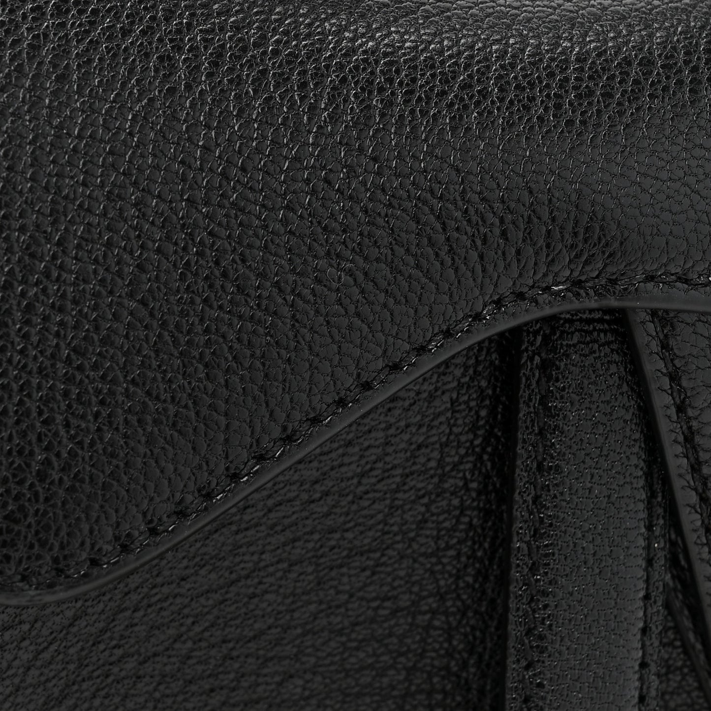 Goatskin Micro Saddle Bag Black