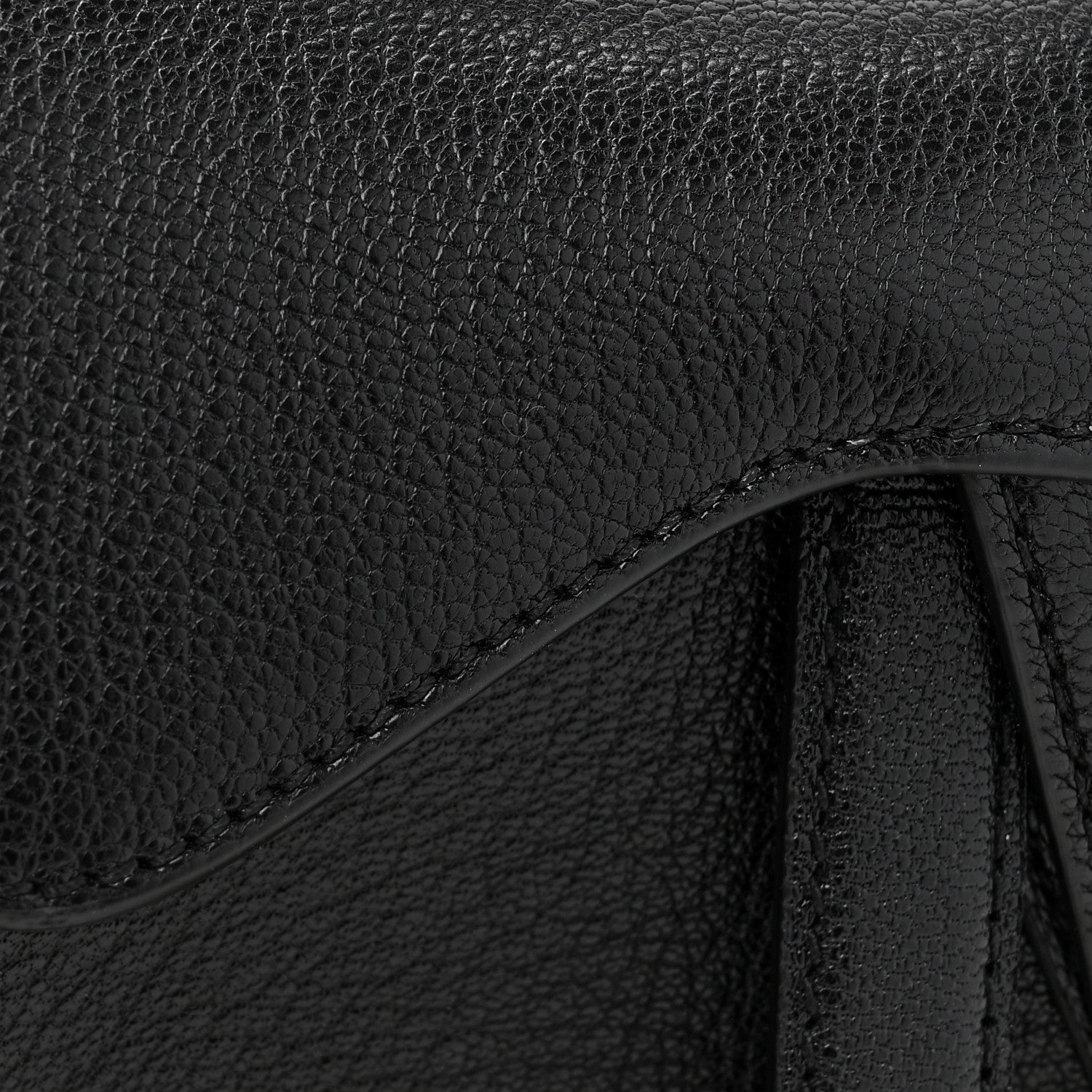 Christian Dior Goatskin Micro Saddle Bag Black 7 of 9