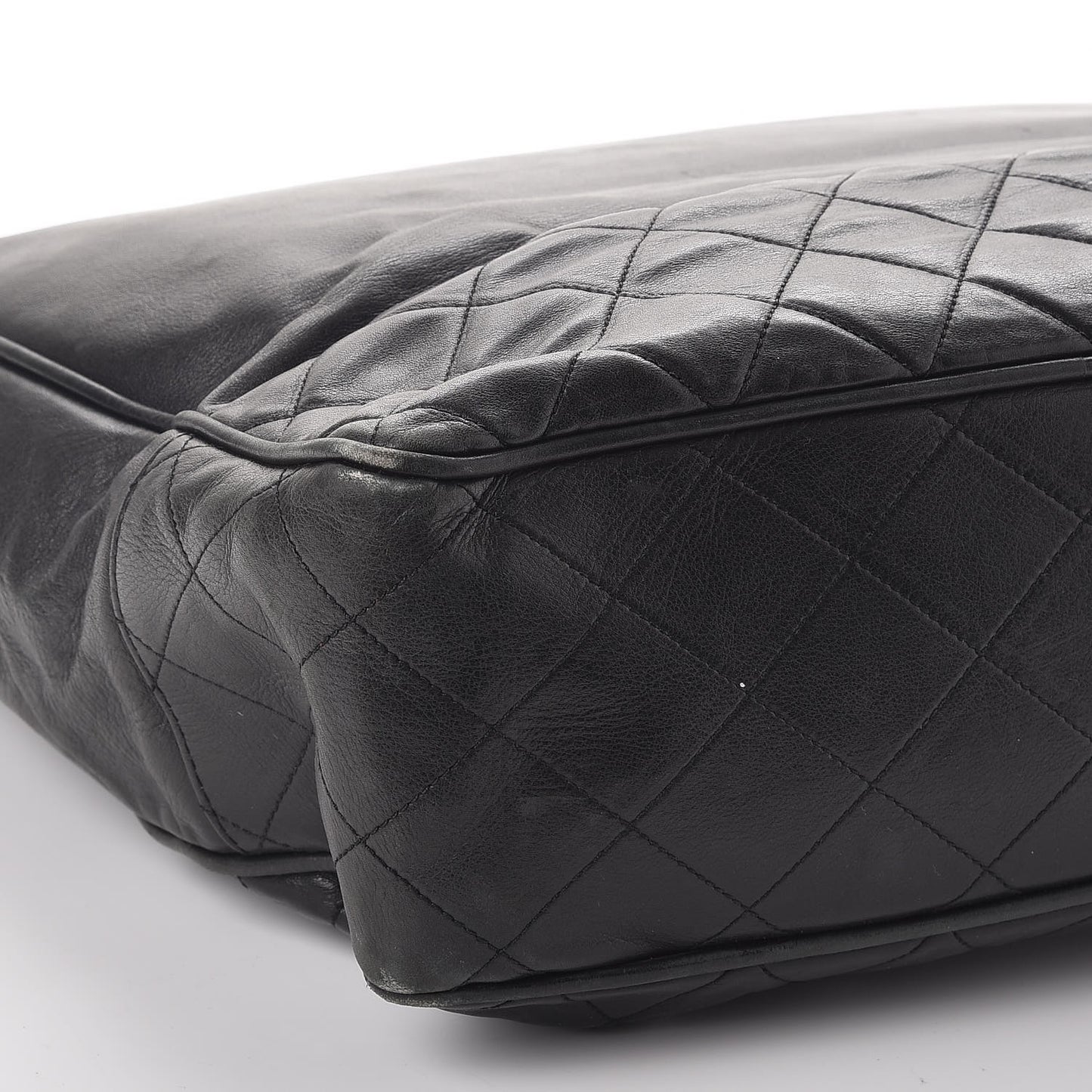Lambskin Quilted Tote Black