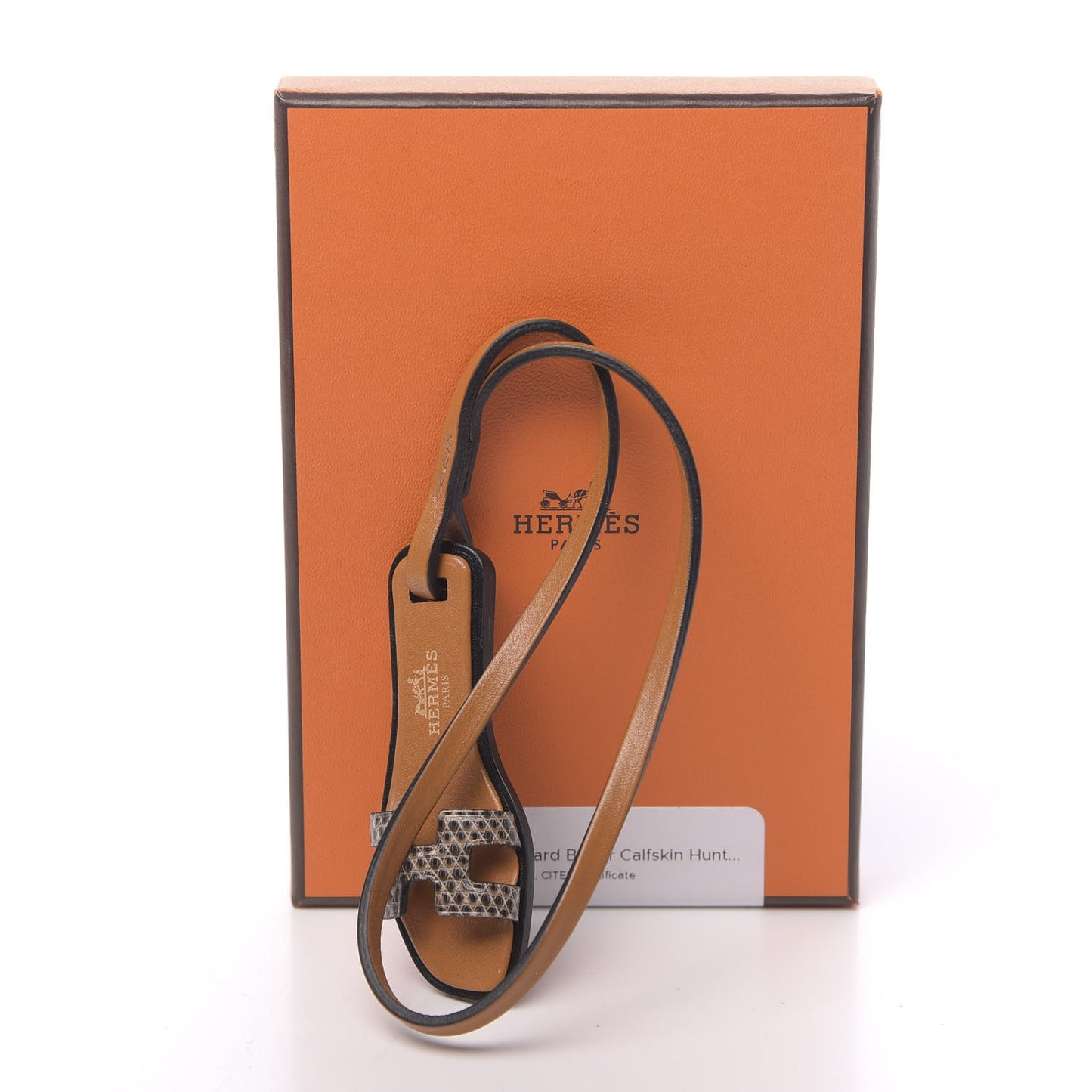 Lizard Butler Calfskin Hunter Oran Nano Bag Charm Naturale Sable