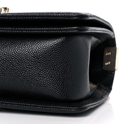 Chanel Caviar Chevron Quilted Small Boy Flap Black 11 of 13