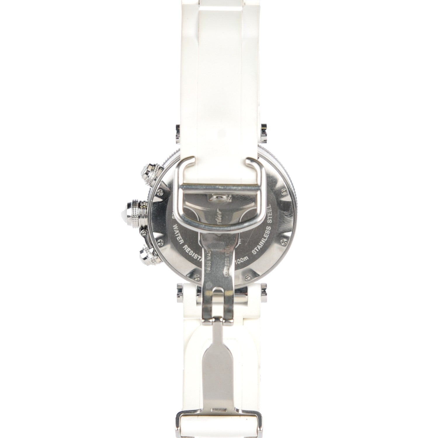 Cartier Stainless Steel Rubber 37mm Pasha C Seatimer Quartz Watch 6 of 12