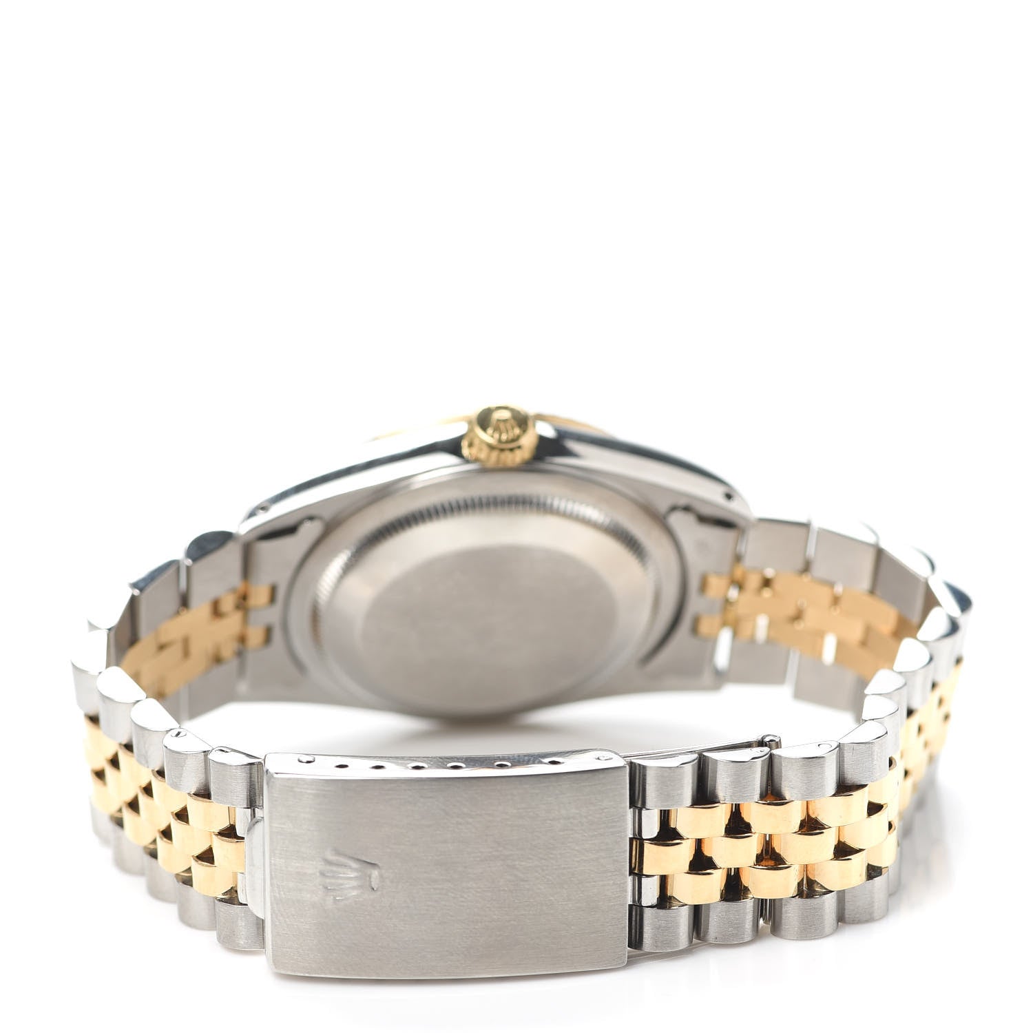 Rolex Stainless Steel 18K Yellow Gold Diamond 36mm Oyster Perpetual Datejust Watch Black 16233 3 of 7