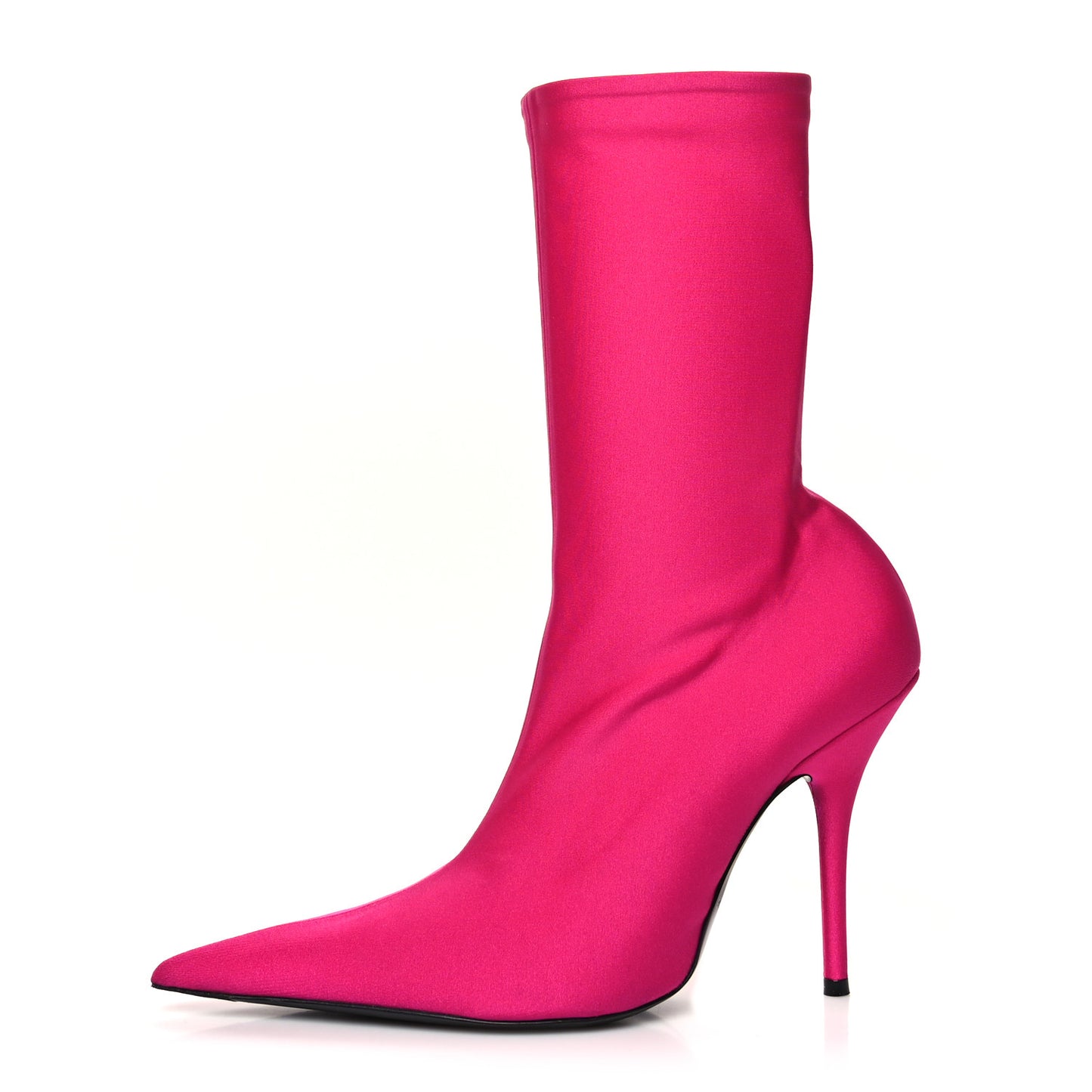 Jersey Crepe Extreme Pointed Toe Knife Booties 39 Dark Pink