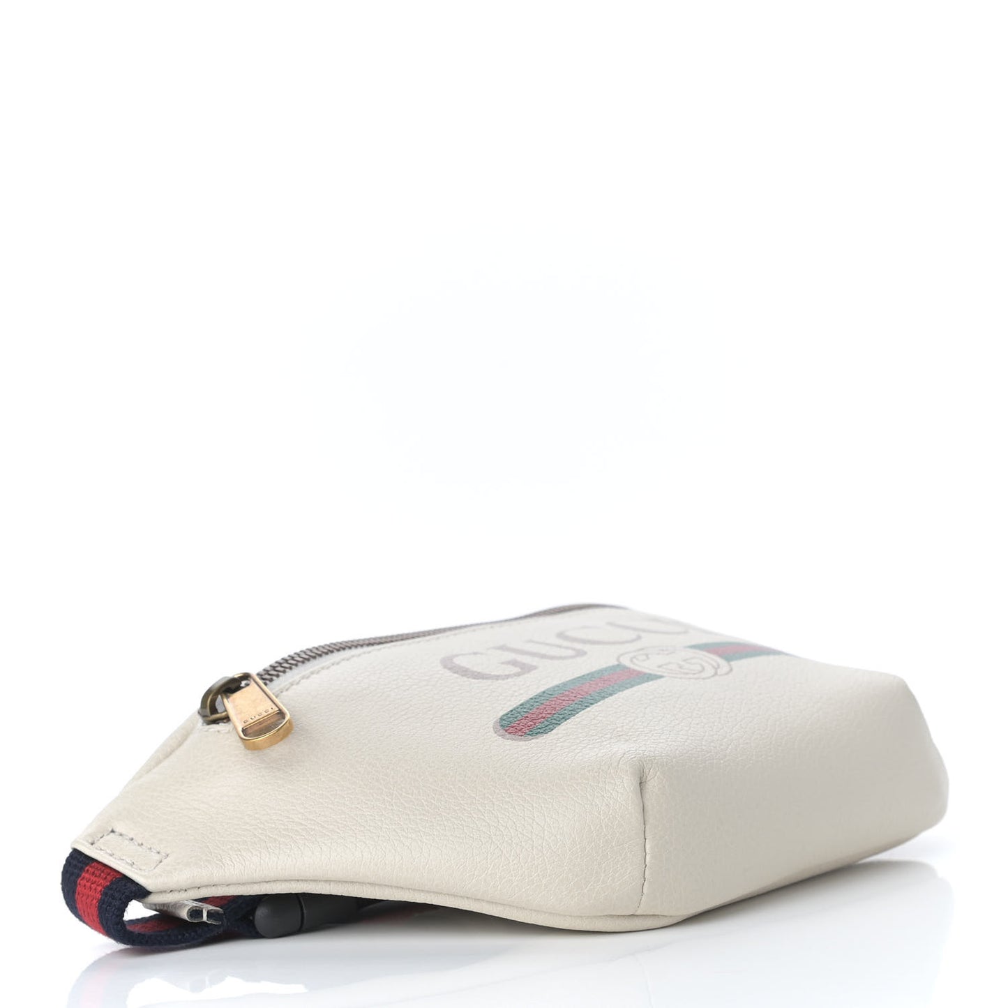 Grained Calfskin Small Logo Belt Bag White