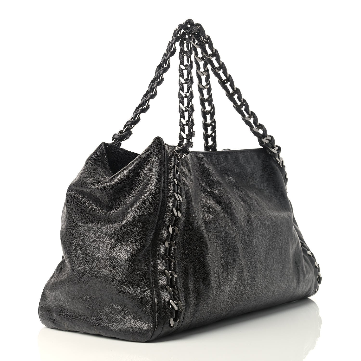 Chanel Glazed Caviar East West Modern Chain Tote Black 3 of 16