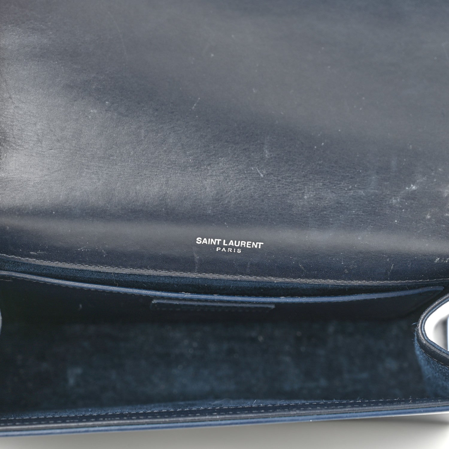 Saint Laurent Smooth Calfskin Medium Classic Monogram Kate Tassel Satchel Marine 4 of 10