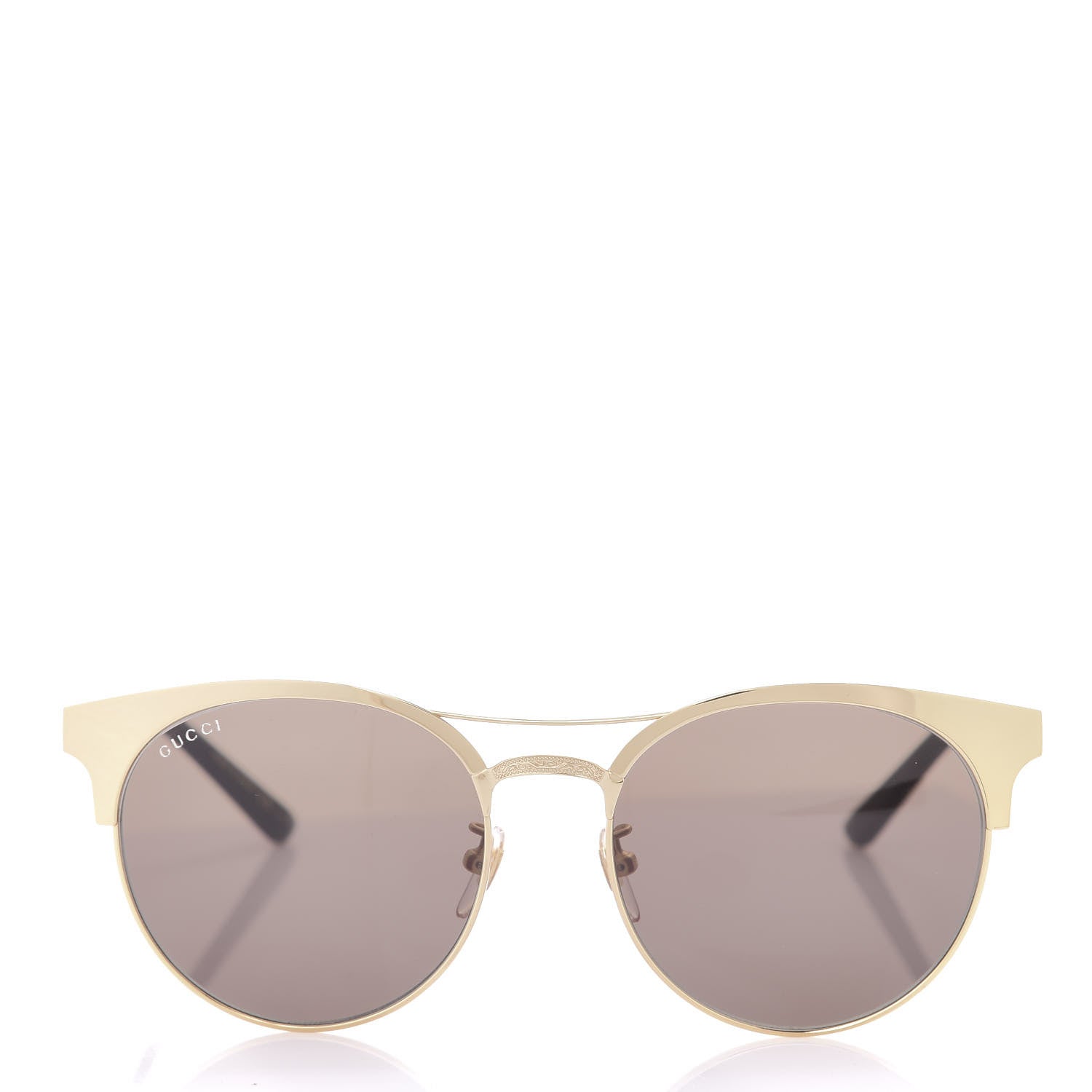 Gucci Round Metal GG0075SK Sunglasses Gold 2 of 8