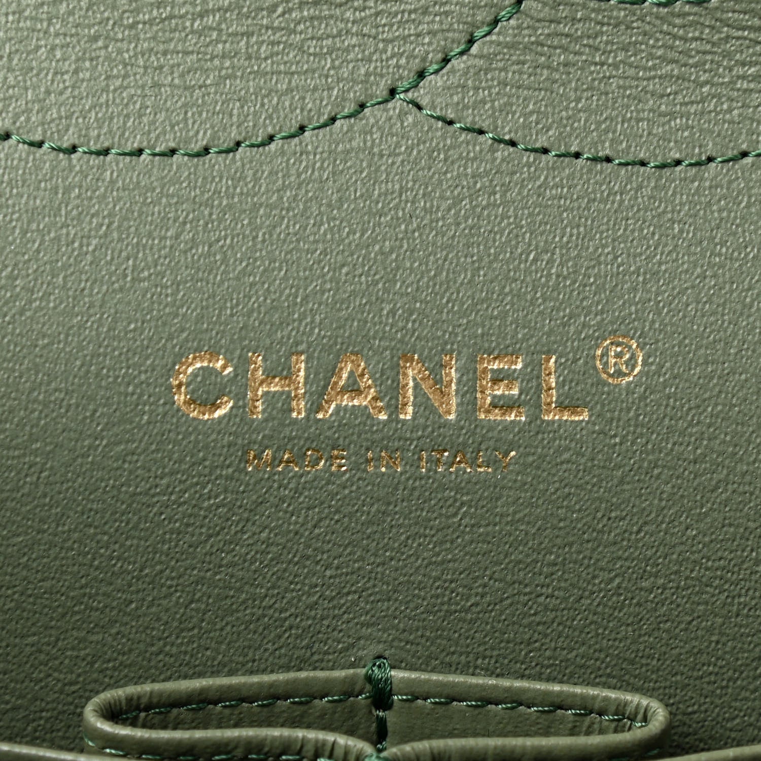 Chanel Caviar Quilted Jumbo Double Flap Dark Green 6 of 10