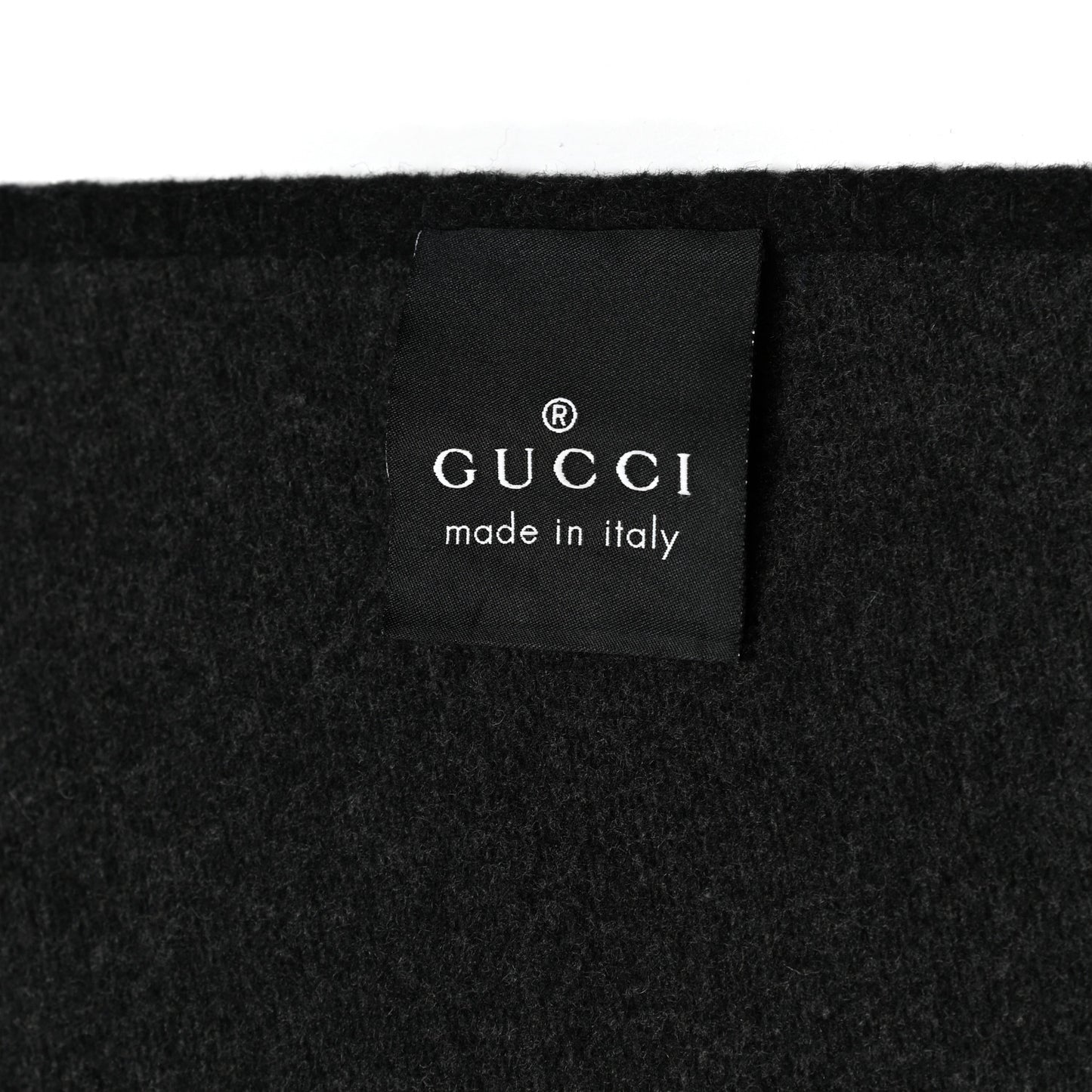 Wool Cashmere GG Monogram Blanket Grey Black