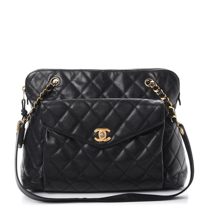 Chanel Caviar Quilted Flap Shoulder Bag Black 1 of 8