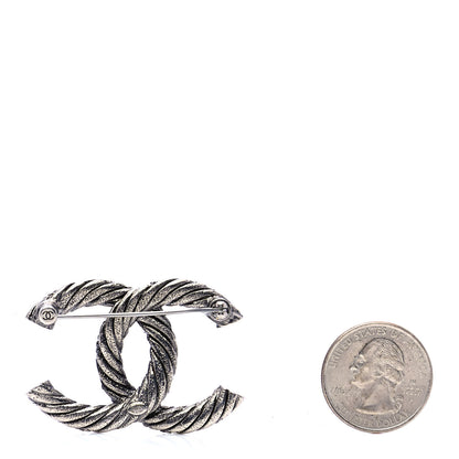 Chanel Ruthenium Twisted CC Brooch 2 of 4