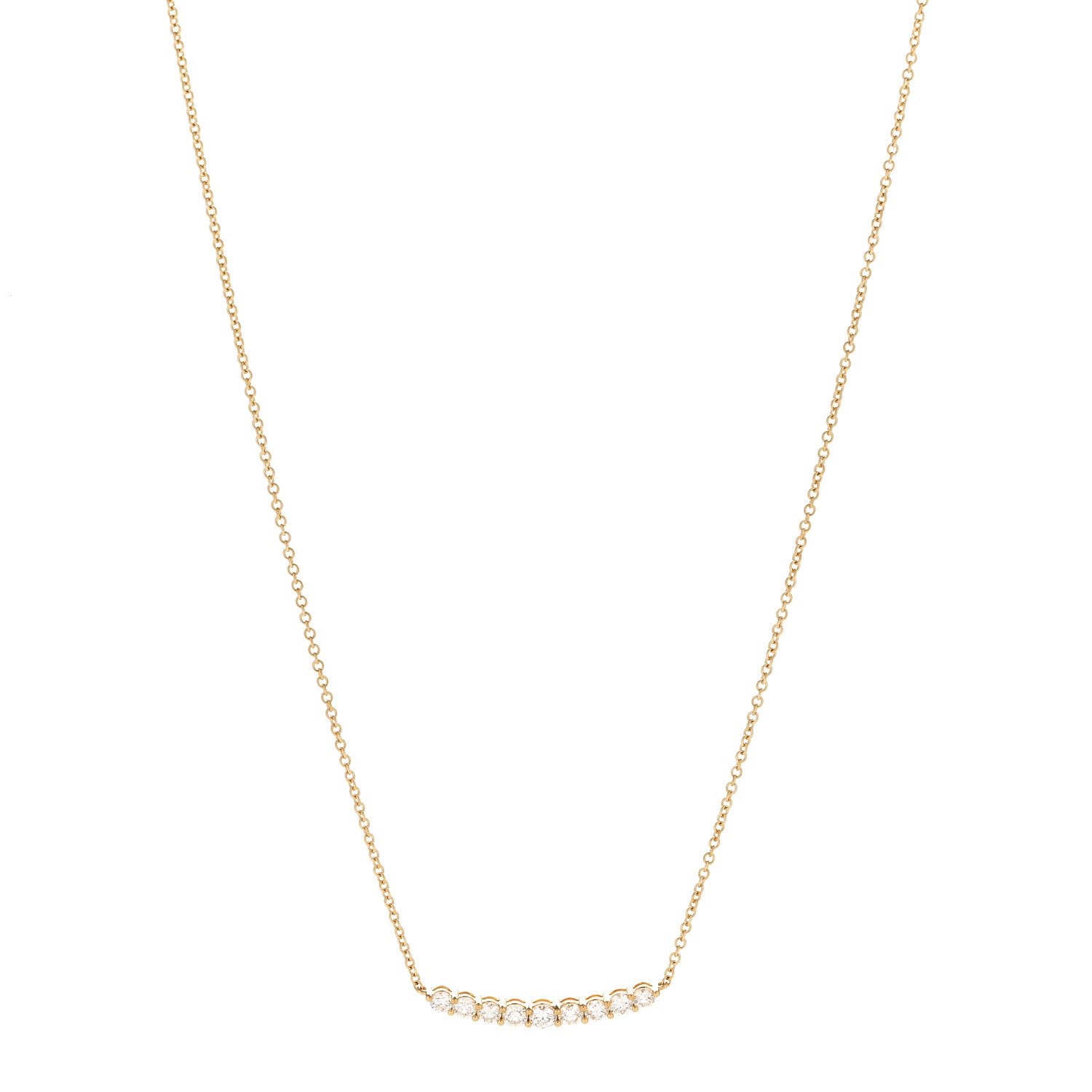 Anita Ko 18K Yellow Gold Diamond Delilah Crescent Necklace 1 of 7