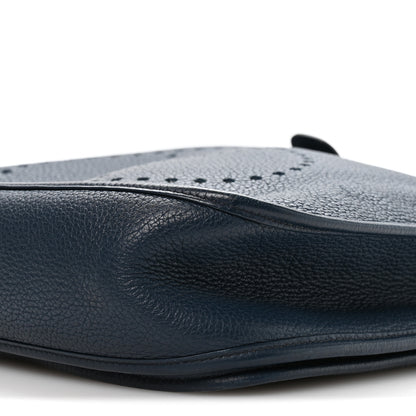 Hermes Taurillon Clemence EVELYNE III GM Blue De Prusse 10 of 10