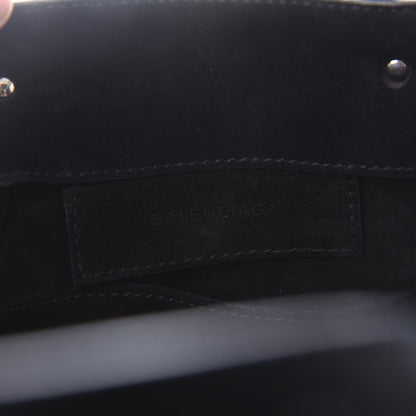 Balenciaga Baby Daim Suede Plate Hardware Papier A6 Zip Around Tote Black 9 of 11