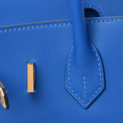 Hermes Swift Birkin 25 Bleu Hydra 26 of 37