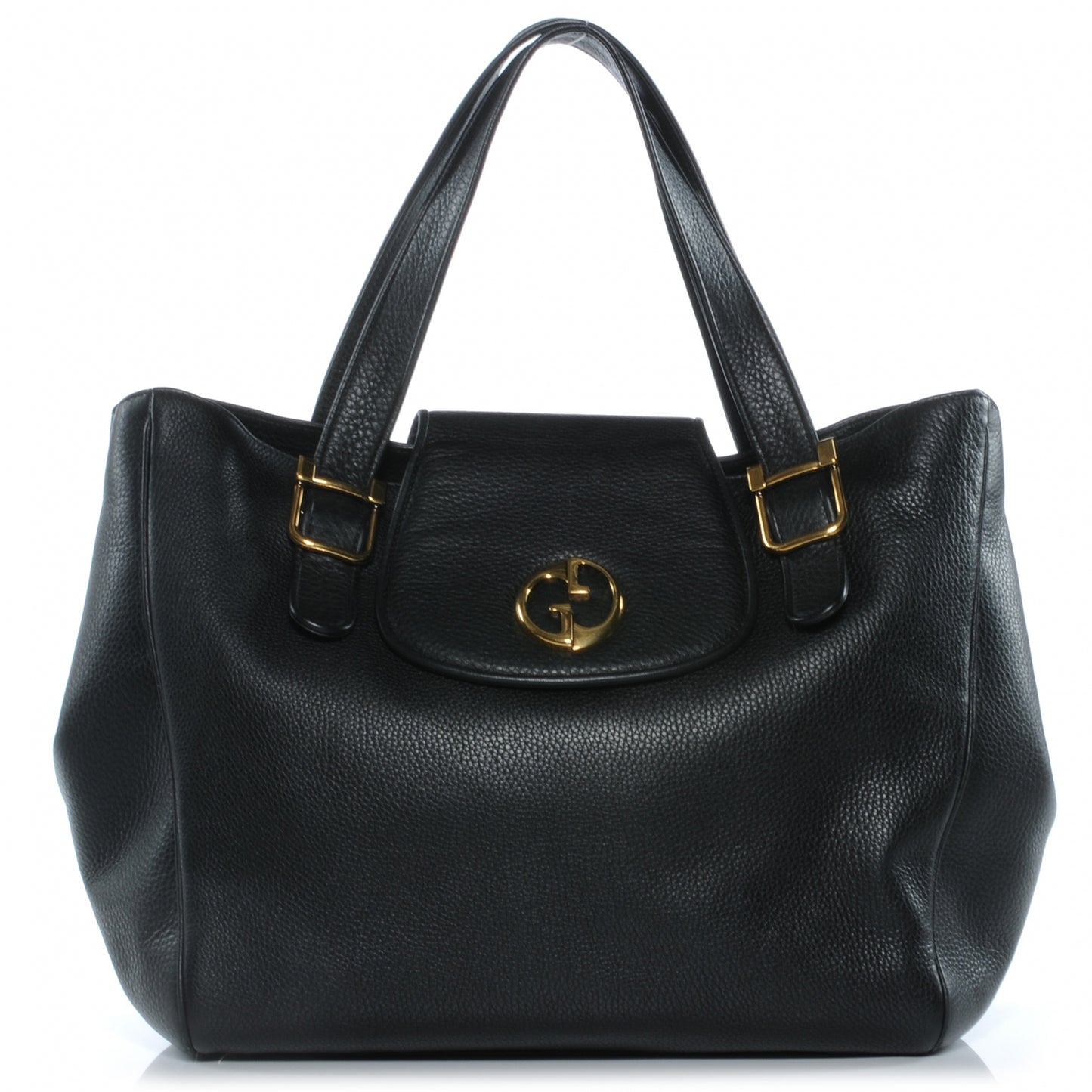 Pebbled Calfskin Medium 1973 Tote Black