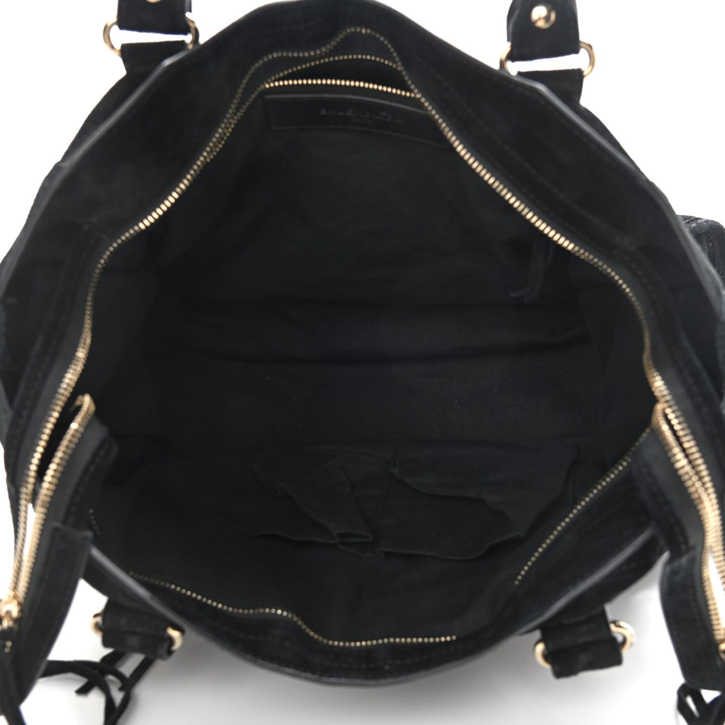 Baby Daim Suede Classic Silver Hardware City Black