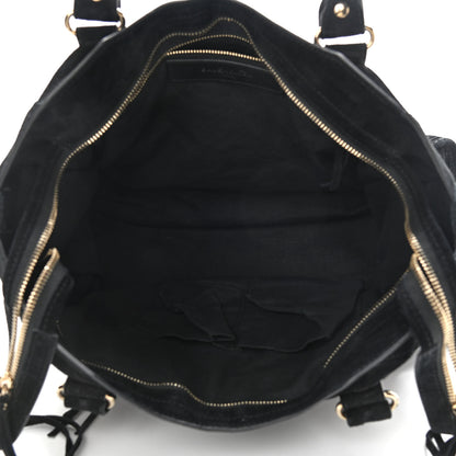 Balenciaga Baby Daim Suede Classic Silver Hardware City Black 5 of 16