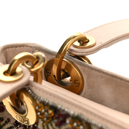 Christian Dior Calfskin Beaded Mini Lady Dior Beige Multicolor 11 of 12