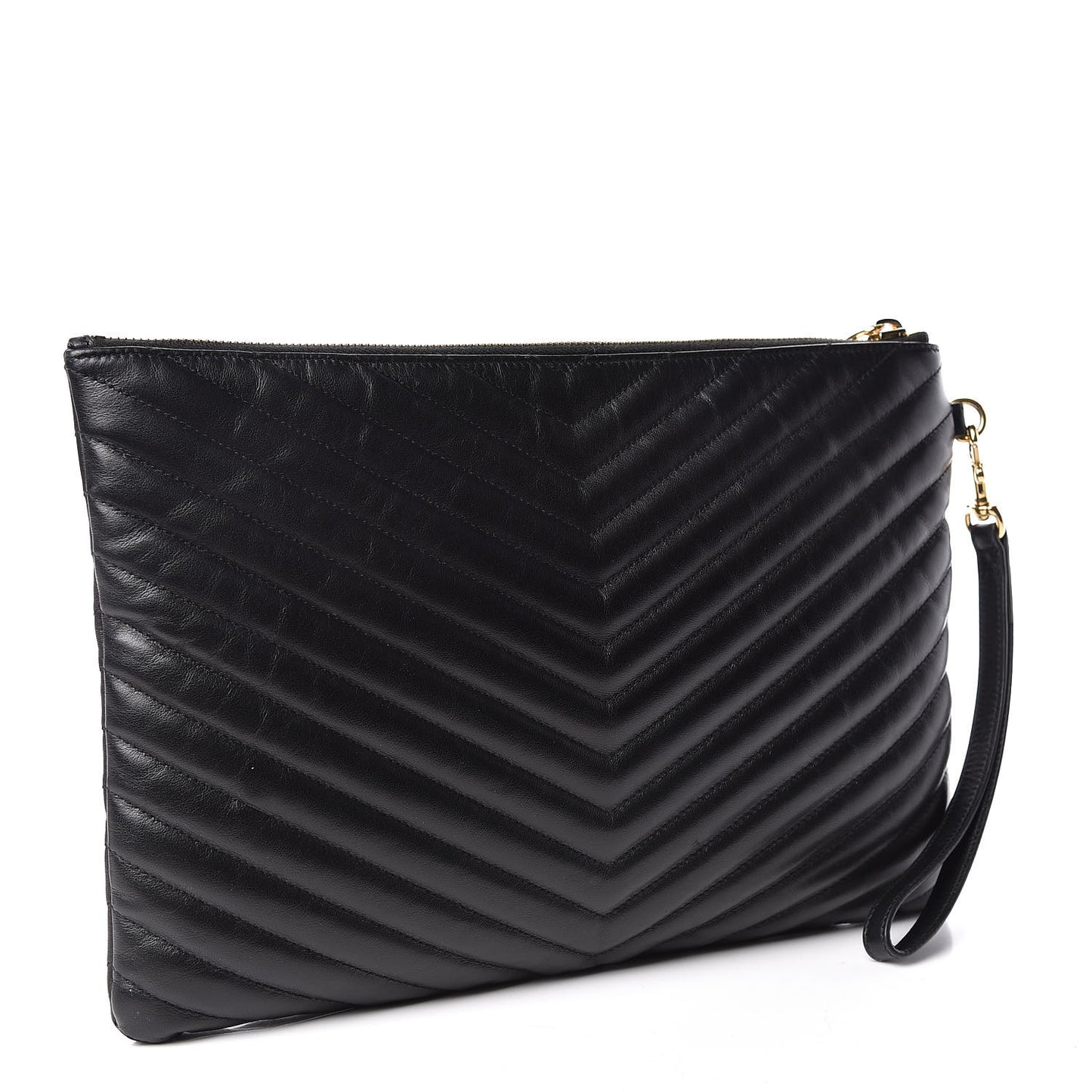 Calfskin Matelasse Monogram Cassandre Tablet Pouch Black