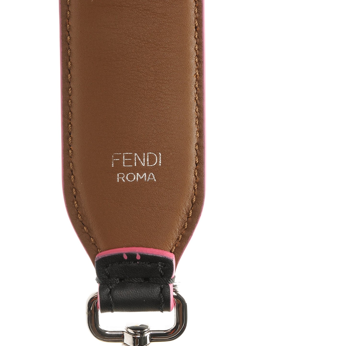 Vitello Dolce Plexiglass Bi-Color Studded Strap You Black Brownie Multicolor