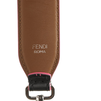 Fendi Vitello Dolce Plexiglass Bi-Color Studded Strap You Black Brownie Multicolor 4 of 5