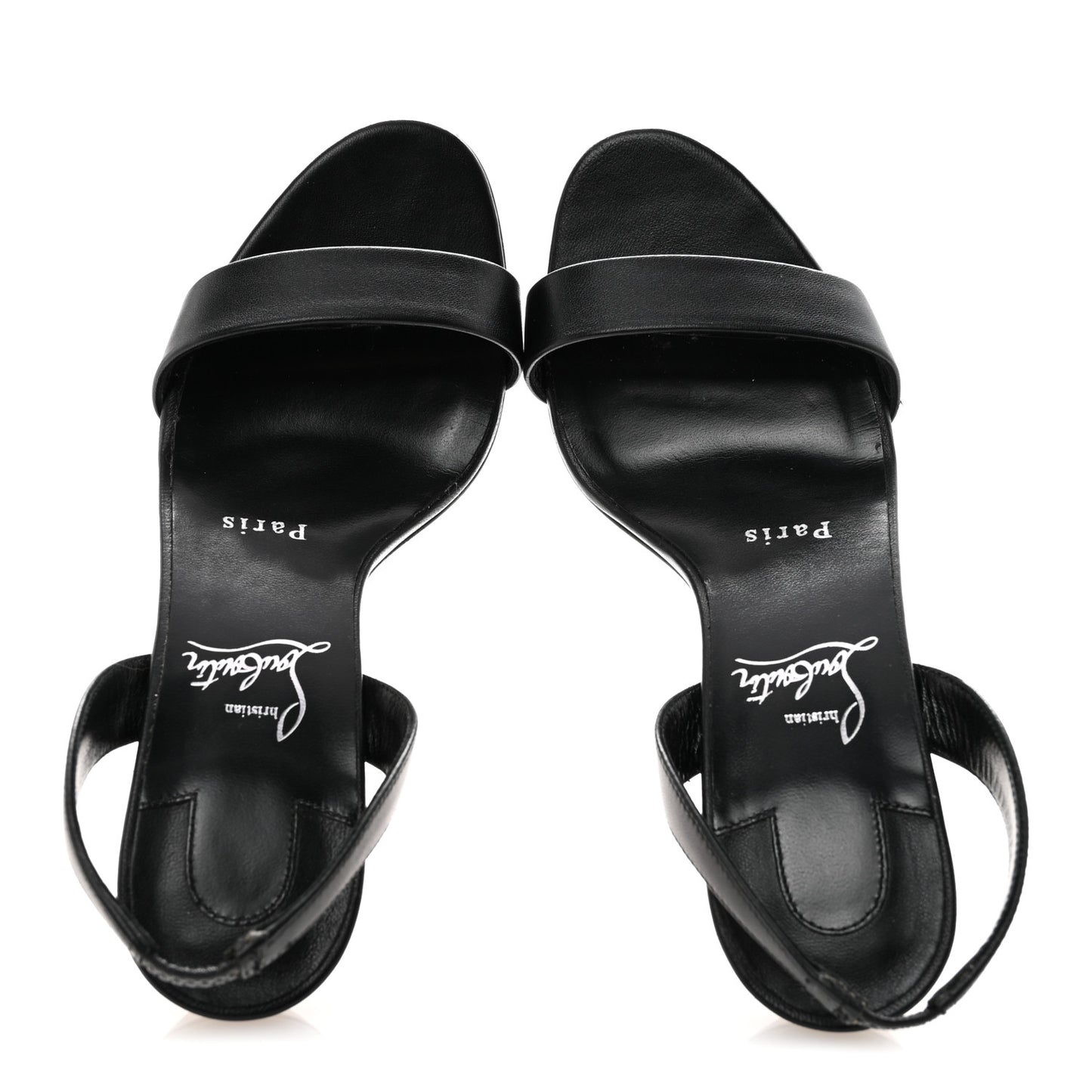 Calfskin O Marylin 85 Slingback Sandal Heels 36.5 Black